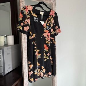 Sezane Lily silk dress in Calvi print